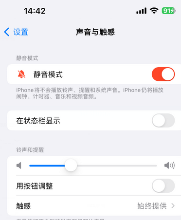 老新镇苹果15Pro维修网点分享iPhone15Pro系列机型中隐藏静音图标 